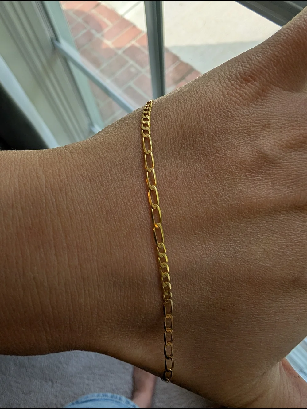 10k Solid Gold Figaro Chain Necklace 18